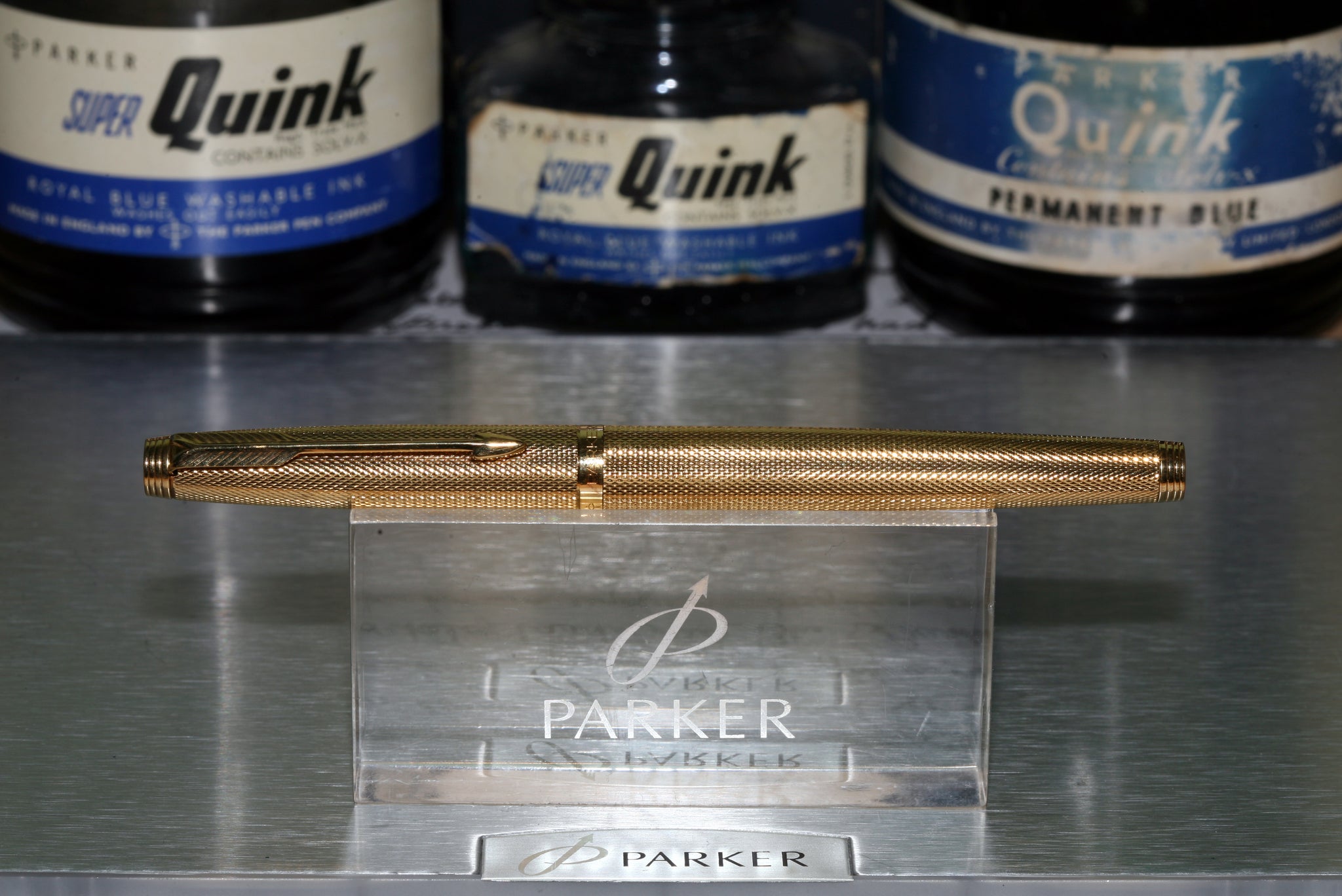 Z-Parker 75 Gold Grain d'Orge 20u - Fine Point 14k Gold Nib – The