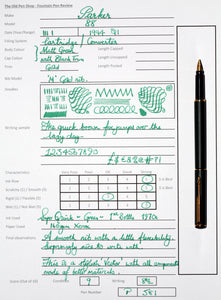 Z-Parker 88 - Matt Green with 88 Gold Nib - (P581)