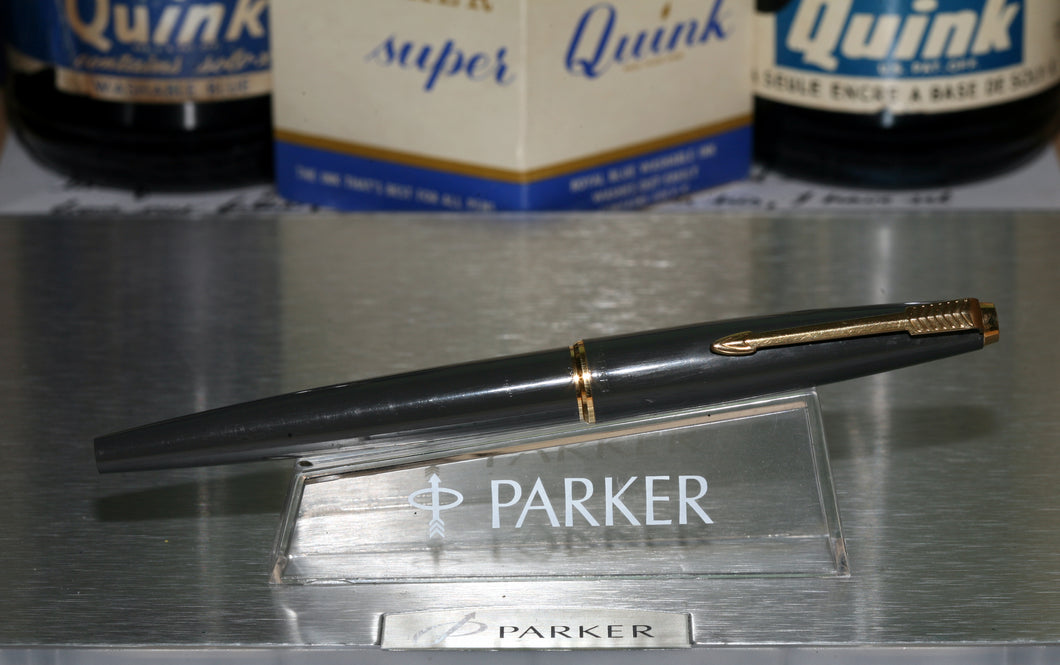 Z-Parker 45 - Grey Schools GT with F Fine Point 14ct Gold Nib - (P510a)