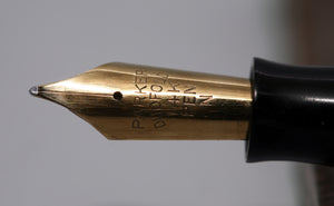 Parker Duofold AF - Black with Duofold "N" 14ct Gold Medium Nib - P0725a