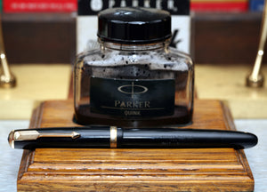 Z-Parker Duofold AF - Black with Duofold "N" 14ct Gold Nib - (P652)