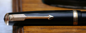 Z-Parker Duofold AF - Black with Duofold "N" 14ct Gold Nib - (P652)