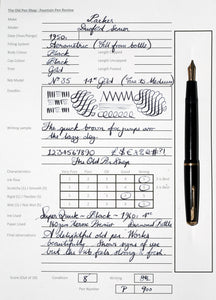 Z-Parker Duofold Senior - Black with Fine Point No.35 14ct Gold Nib - (P900)