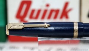 Z-Parker Duofold Maxima - Blue with No.50 14ct Gold Nib (P994)