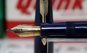 Z-Parker Duofold Maxima - Blue with No.50 14ct Gold Nib (P994)