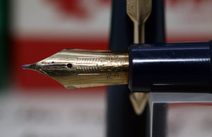 Z-Parker Duofold Maxima - Blue with No.50 14ct Gold Nib (P994)