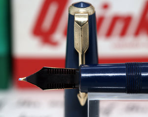 Z-Parker Duofold Maxima - Blue with No.50 14ct Gold Nib (P994)