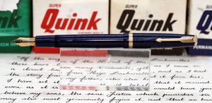 Z-Parker Duofold Maxima - Blue with No.50 14ct Gold Nib (P994)