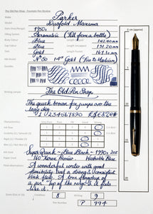 Z-Parker Duofold Maxima - Blue with No.50 14ct Gold Nib (P994)